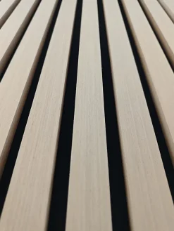 AICA Sanitaire Lot de 3 Panneaux Muraux Décoratifs Acoustiques Bois MDF 240x60cm Chêne clair AntiBruit, Facile à Poser- Panneau Décoratif En Bois