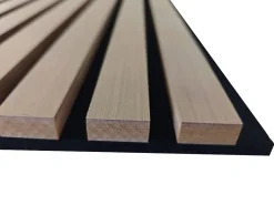 AICA Sanitaire Lot de 3 Panneaux Muraux Décoratifs Acoustiques Bois MDF 240x60cm Chêne clair AntiBruit, Facile à Poser- Panneau Décoratif En Bois