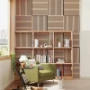 AICA Sanitaire Lot de 4 Panneaux Muraux Décoratifs Acoustiques Bois MDF 60x60cm Chêne foncé AntiBruit, Facile à Poser- Panneau Décoratif En Bois