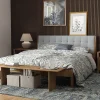 AICA Sanitaire Lot de 3 Panneaux Muraux Décoratifs Acoustiques Bois MDF 240x60cm Noyer AntiBruit, Facile à Poser- Panneau Décoratif En Bois