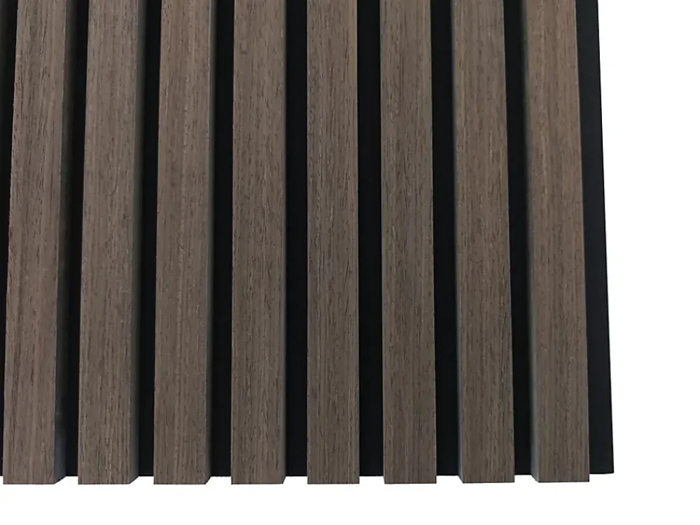 AICA Sanitaire Lot de 3 Panneaux Muraux Décoratifs Acoustiques Bois MDF 240x60cm Noyer AntiBruit, Facile à Poser- Panneau Décoratif En Bois