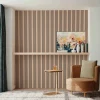 AICA Sanitaire Lot de 2 Panneaux Muraux Décoratifs Acoustiques Bois MDF 120x60cm Chêne foncé AntiBruit, Facile à Poser- Panneau Décoratif En Bois