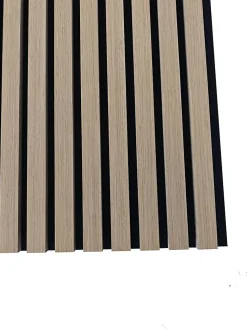 AICA Sanitaire Lot de 2 Panneaux Muraux Décoratifs Acoustiques Bois MDF 120x60cm Chêne foncé AntiBruit, Facile à Poser- Panneau Décoratif En Bois