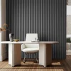 AICA Sanitaire Lot de 2 Panneaux Muraux Décoratifs Acoustiques Bois MDF 260x30cm Chêne grisé AntiBruit, Facile à Poser- Panneau Décoratif En Bois