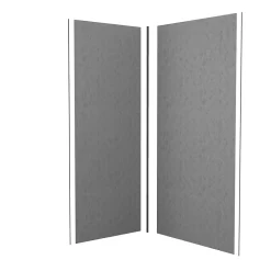 AICA Sanitaire Panneau Mural De Salle De Bains<Lot de 2 panneaux muraux de douche gris mural aluminium avec 3 profiles - L.90 x L.90 x H.210 cm - facile à nettoyer