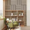 AICA Sanitaire Panneau Décoratif En Bois<Lot de 4 Panneaux Muraux Décoratifs Acoustiques Bois MDF 60x60cm Chêne clair AntiBruit, Facile à Poser