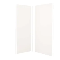 AICA Sanitaire Panneau Mural De Salle De Bains<Lot de 2 panneaux muraux de douche blanc mural aluminium avec 3 profiles - L.90 x L.100 x H.210 cm - Étanche,facile à nettoyer