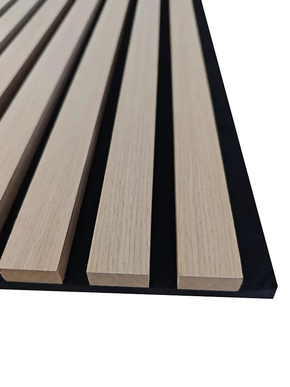 AICA Sanitaire Lot de 2 Panneaux Muraux Décoratifs Acoustiques Bois MDF 260x30cm chêne naturel AntiBruit, Facile à Poser- Panneau Décoratif En Bois