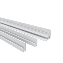 AICA Sanitaire Panneau Mural De Salle De Bains<Lot de 2 panneaux muraux de douche effet blanc marbre mural aluminium avec 3 profiles - L.100 x L.80 x H.210 cm-facile à nettoyer