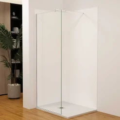 AICA Sanitaire Lot de 2 panneaux muraux de douche blanc mural aluminium avec 3 profiles - L.100 x L.100 x H.210 cm - Étanche,facile à nettoyer- Panneau Mural De Salle De Bains
