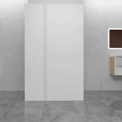 AICA Sanitaire Lot de 2 panneaux muraux de douche Blanc en aluminium avec 1 profilés, L40xL80xH210 cm ,protection murale, antimoisissure- Panneau Mural De Salle De Bains