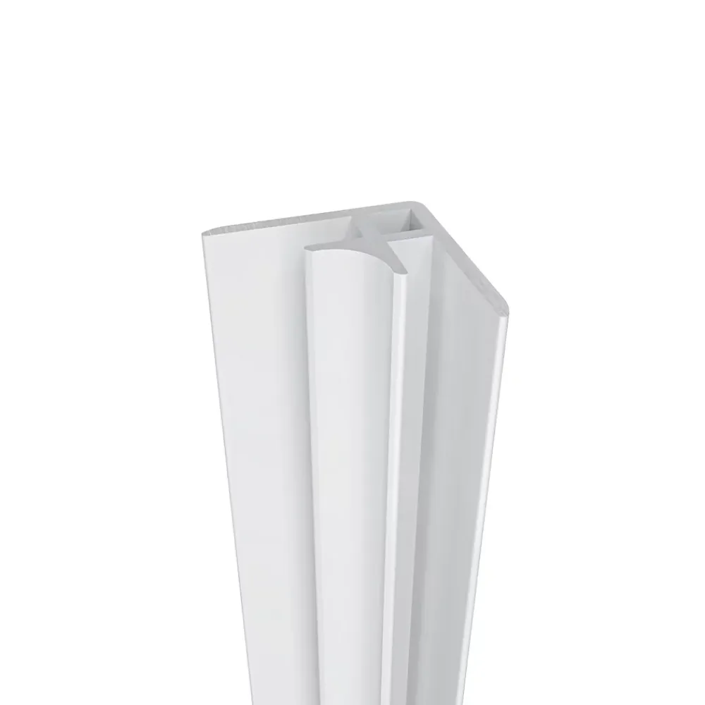 AICA Sanitaire Lot de 2 panneaux muraux de douche blanc mural aluminium avec 3 profiles - L.100 x L.120 x H.210 cm - Étanche,facile à nettoyer- Panneau Mural De Salle De Bains