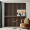 AICA Sanitaire Lot de 2 Panneaux Muraux Décoratifs Acoustiques Bois MDF 120x60cm Noyer AntiBruit, Facile à Poser- Panneau Décoratif En Bois