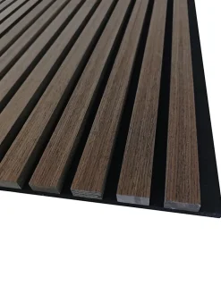 AICA Sanitaire Lot de 2 Panneaux Muraux Décoratifs Acoustiques Bois MDF 120x60cm Noyer AntiBruit, Facile à Poser- Panneau Décoratif En Bois