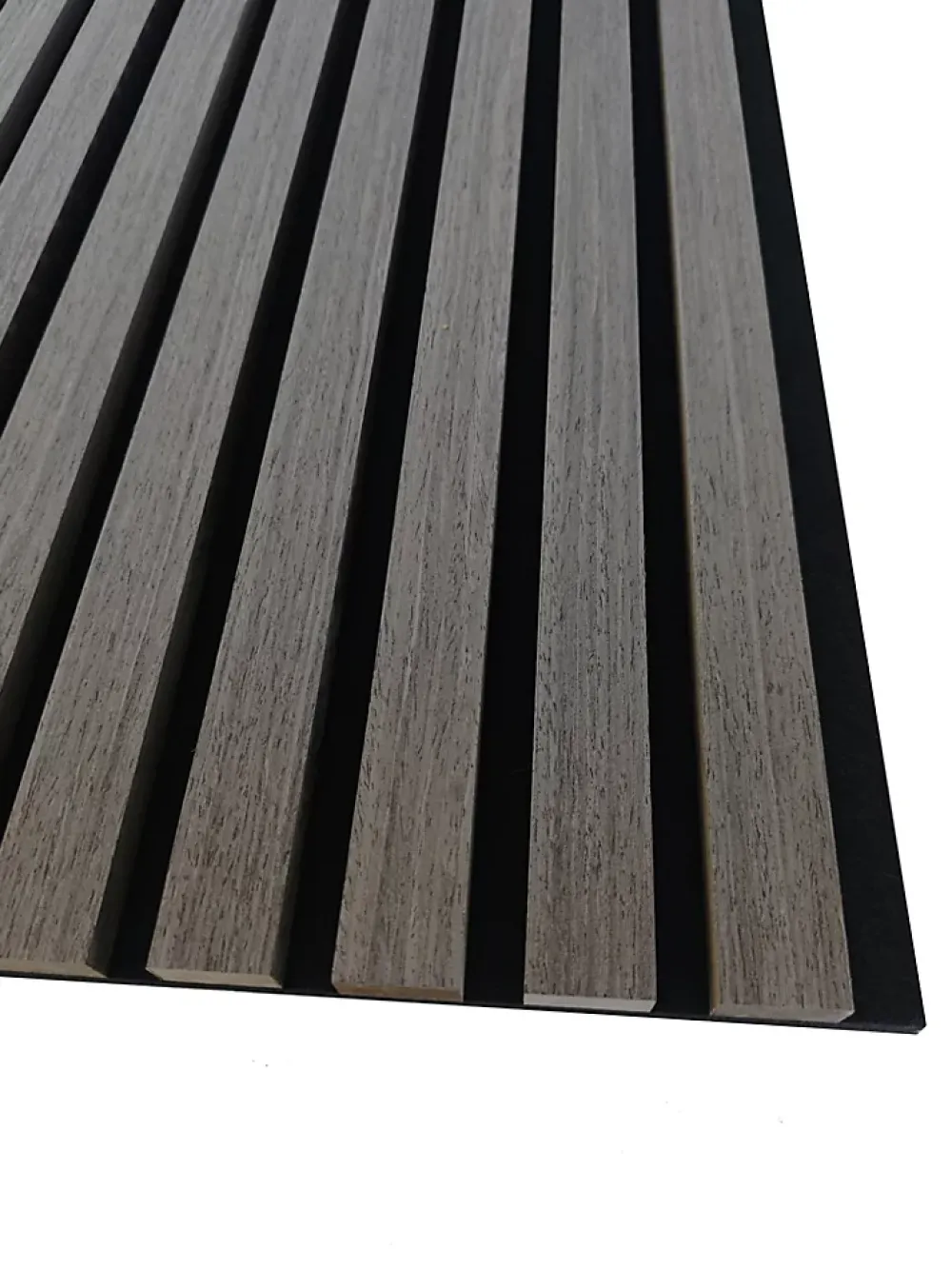AICA Sanitaire Panneau Décoratif En Bois<Lot de 3 Panneaux Muraux Décoratifs Acoustiques Bois MDF 260x30cm Chêne grisé AntiBruit, Facile à Poser