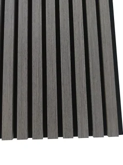 AICA Sanitaire Panneau Décoratif En Bois<Lot de 3 Panneaux Muraux Décoratifs Acoustiques Bois MDF 260x30cm Chêne grisé AntiBruit, Facile à Poser
