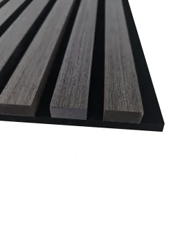 AICA Sanitaire Panneau Décoratif En Bois<Lot de 3 Panneaux Muraux Décoratifs Acoustiques Bois MDF 260x30cm Chêne grisé AntiBruit, Facile à Poser