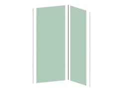 Vente-unique Lot de 2 panneaux muraux de douche vert clair en aluminium avec profilés - L90 x L120 x H210 cm - ITZIAR- Panneau Mural De Salle De Bains
