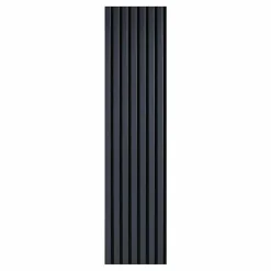 Decoon Panneau Tasseau Bois<Lot de 7 Panneaux muraux tasseaux bois 120 x 30 x 1,9 cm - Pack tête de lit - Lamelles bleu nuit / feutrine noir - 2,52m²