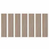 Decoon Lot de 7 Panneaux muraux tasseaux bois 120x30x1,9 cm - Pack tête de lit - Lamelles décor chêne / feutrine grise 2,52 m²- Panneau Tasseau Bois
