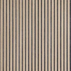 Decoon Lot de 7 Panneaux muraux tasseaux bois 120x30x1,9 cm - Pack tête de lit - Lamelles décor chêne / feutrine grise 2,52 m²- Panneau Tasseau Bois
