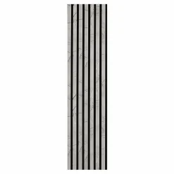 Decoon Panneau Tasseau Bois<Lot de 7 Panneaux muraux tasseaux bois 120 x 30 x 1,9 cm - Tête de lit - Lamelles décor marbre gris / feutrine noir - 2,52m²