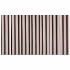 Decoon Panneau Tasseau Bois<Lot de 7 Panneaux muraux tasseaux bois 120 x 30 x 1,9 cm - Pack tête de lit - Lamelles rose pastel / feutrine noir - 2,52m²