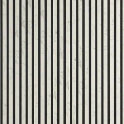 Decoon Panneau Tasseau Bois<Lot de 7 Panneaux muraux tasseaux bois 120 x 30 x 1,9 cm - Tête de lit - Lamelles décor marbre blanc / feutrine noir - 2,52m²