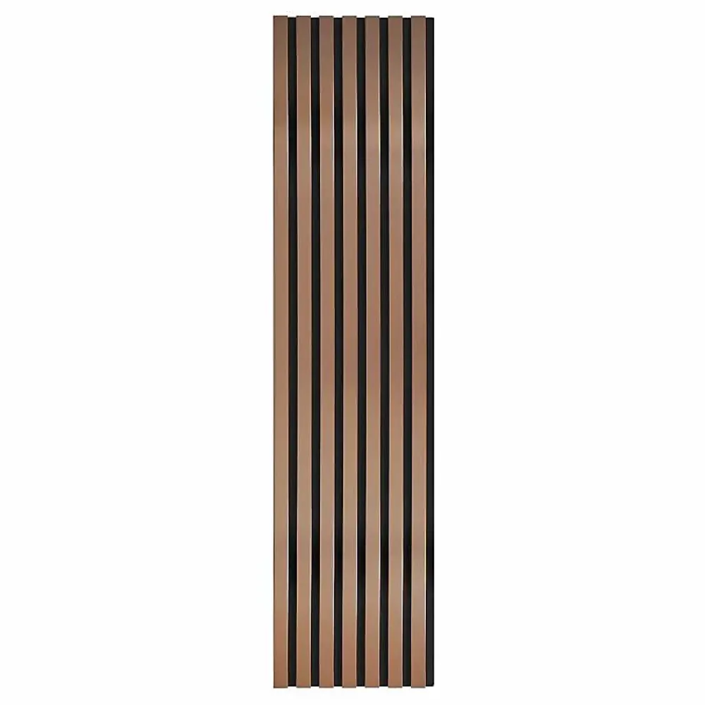 Decoon Panneau Tasseau Bois<Lot de 7 Panneaux muraux tasseaux bois 120 x 30 x 1,9 cm - Pack tête de lit - Lamelles rose gold / feutrine noir - 2,52m²