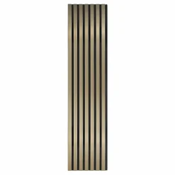 Decoon Panneau Tasseau Bois<Lot de 7 Panneaux muraux tasseaux bois 120 x 30 x 1,9 cm - Pack tête de lit - Lamelles gold / feutrine noir - 2,52m²