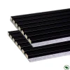 Forestea Lot de 2 panneaux tas Decowall Acoustic coul noir sur feutrine grise 2600x300x17mm- Panneau Tasseau Bois