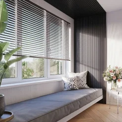 Forestea Lot de 2 panneaux tas Decowall Acoustic coul noir sur feutrine grise 2600x300x17mm- Panneau Tasseau Bois