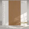 Mon Marché Déco Panneau Tasseau Bois<Lot de 2 Panneaux Tasseaux Bois - Teck Thaï Feutre Noir - 3 m², 2500 x 600 mm,