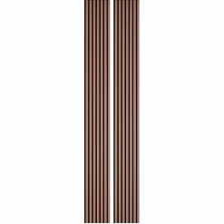 Decoon Lot de 2 Panneaux tasseaux bois 250 x 30 x 1,9 cm - terracotta/feutrine noir - 1,5m²- Panneau Tasseau Bois