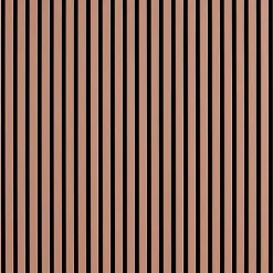 Decoon Lot de 2 Panneaux tasseaux bois 250 x 30 x 1,9 cm - terracotta/feutrine noir - 1,5m²- Panneau Tasseau Bois