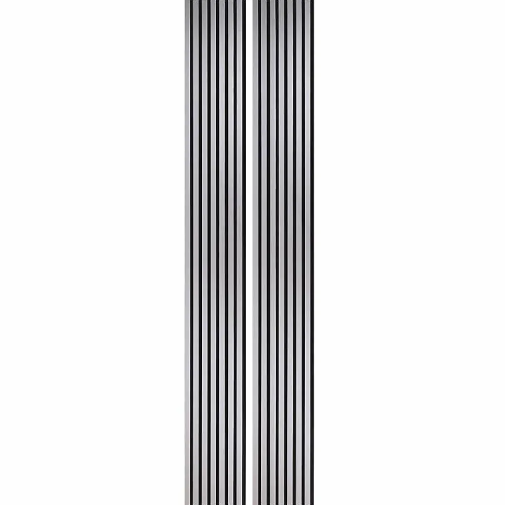 Decoon Lot de 2 Panneaux tasseaux bois 250 x 30 x 1,9 cm - alu/feutrine noir - 1,5m²- Panneau Tasseau Bois