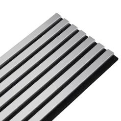 Decoon Lot de 2 Panneaux tasseaux bois 250 x 30 x 1,9 cm - alu/feutrine noir - 1,5m²- Panneau Tasseau Bois
