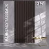 Mon Marché Déco Lot de 2 Panneaux Tasseaux Bois - Noyer Feutre Noir - 3 m², 2500 x 600 mm,- Panneau Tasseau Bois