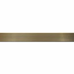 Decoon Lot de 4 Panneaux tasseaux bois 250 x 30 x 1,9 cm - gold/feutrine noir - 3m²- Panneau Tasseau Bois