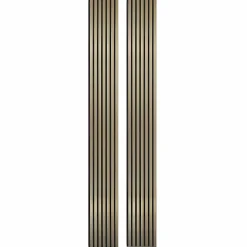 Decoon Lot de 2 Panneaux tasseaux bois 250 x 30 x 1,9 cm - gold/feutrine noir - 1,5m²- Panneau Tasseau Bois