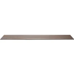 Decoon Lot de 7 panneaux tasseaux bois - 250x30x1 cm - Pack Mur TV bois 210cm - Lamelles chêne clair véritable fond noir - 5,25m²- Panneau Tasseau Bois