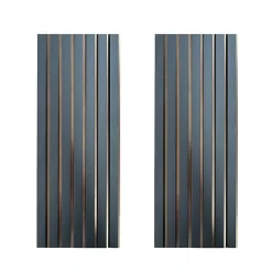 Forestea Lot de 2 Panneaux tasseaux MDF Noir mat sur fond bronze 2770x287x20 mm -- Panneau Tasseau Bois