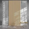 Mon Marché Déco Lot de 2 Panneaux Tasseaux Bois - Chêne Feutre Blanc - 3 m², 2500 x 600 mm,- Panneau Tasseau Bois