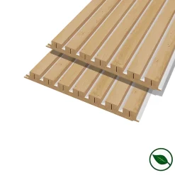 Forestea Panneau Tasseau Bois<Lot de 2 panneaux tasseaux MDF chêne clair sur fond blanc 2500 x 300 x 20 mm 1,435 M2