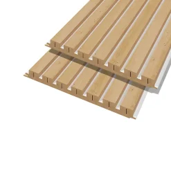 Forestea Panneau Tasseau Bois<Lot de 2 panneaux tasseaux MDF chêne clair sur fond blanc 2500 x 300 x 20 mm 1,435 M2
