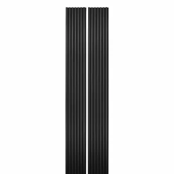 Decoon Panneau Tasseau Bois<Lot de 2 Panneaux tasseaux bois 250 x 30 x 1,9 cm - Lamelles placage noir fond noir - 1,5m²