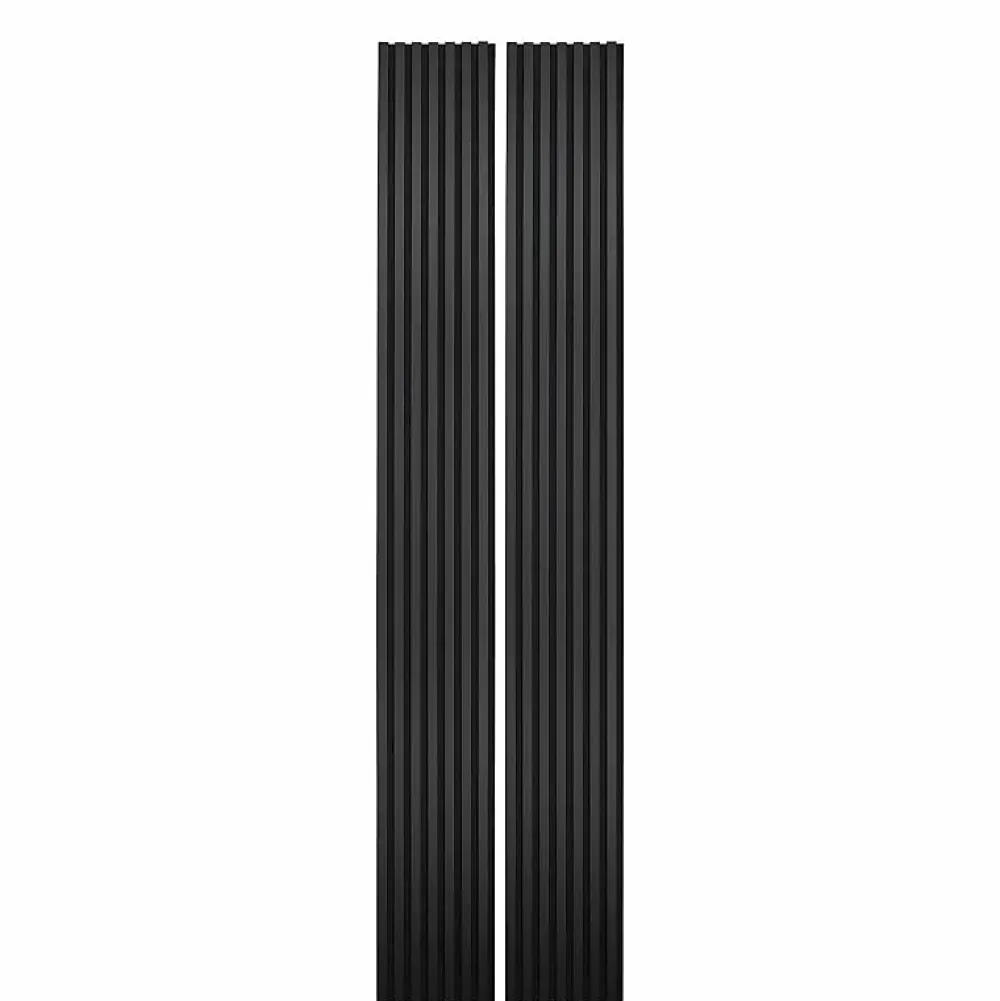 Decoon Panneau Tasseau Bois<Lot de 2 Panneaux tasseaux bois 250 x 30 x 1,9 cm - Lamelles placage noir fond noir - 1,5m²
