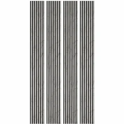 Decoon Lot de 4 Panneaux tasseaux bois 250 x 30 x 1,9 cm - décor marbre gris/feutrine noir - 3m²- Panneau Tasseau Bois