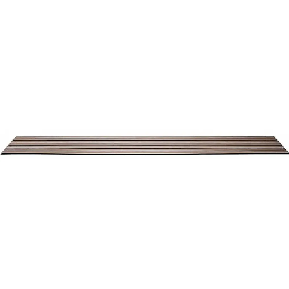 Decoon Panneau Tasseau Bois<Lot de 4 panneaux tasseaux bois 250 x 30 x 1 cm - Lamelles bois placage chêne clair véritable fond noir - 3m²