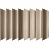 Decoon Panneau Tasseau Bois<Lot de 8 Panneaux tasseaux bois 120x30x1 cm - Pack tête de lit 180 - Lamelles chêne clair véritable fond noir 2,88 m²